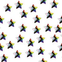 Seamless pattern with new lgbt flag, hearts, text, flower and flag. Gay pride. Pride Month. Love, lgbtq vector