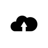 Cloud data storage simple flat icon vector illustration