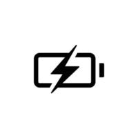 Phone battery simple flat icon vector illustration. Charging battery icon vector
