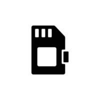 Memory card simple flat icon vector illustration