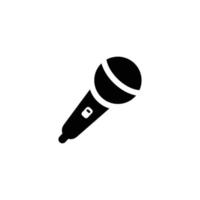 Microphone simple flat icon vector illustration