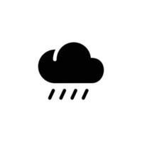 Rainy simple flat icon vector illustration