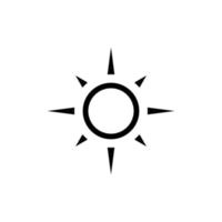 Sun simple flat icon vector illustration