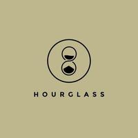 simple hourglass logo vector illustration design, icon, symbol, line art