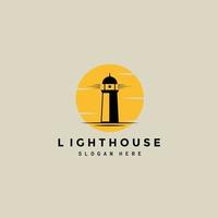 lighthouse guard tower logo vector illustration design graphic