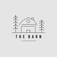 forest barn logo vector illustration design