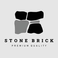 stone brick home logo vector illustration design