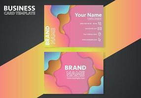 Creative modern name card and business card with horizontal standard size vector illustration template.