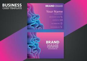 Creative modern name card and business card with horizontal standard size vector illustration template.