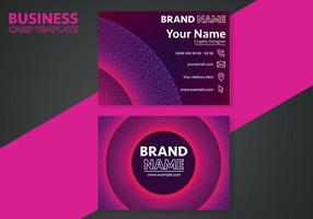 Creative modern name card and business card with horizontal standard size vector illustration template.