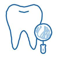 Dentist Stomatology Tooth Survay doodle icon hand drawn illustration vector