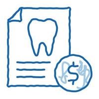 Dentist Stomatology List doodle icon hand drawn illustration vector