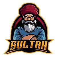 logotipo de juego de deporte árabe sultán e. sultán vector e deporte