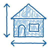 House Size Height And Width doodle icon hand drawn illustration vector