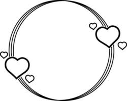 love circle frame suitable for valentine concept vector