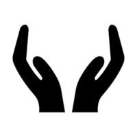 vector de icono de manos ahuecadas para diseño gráfico, logotipo, sitio web, redes sociales, aplicación móvil, ilustración de interfaz de usuario