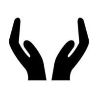 Cupped hands icon vector for graphic design, logo, website, social media, mobile app, ui illustration