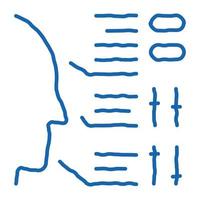 human characteristics doodle icon hand drawn illustration vector