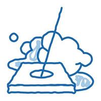 drain cleaning doodle icon hand drawn illustration vector