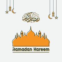 diseño de vector de icono de banner de mezquita