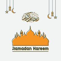 mosque banner icon vector design