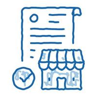 franchise contract agreement doodle icon hand drawn illustration vector