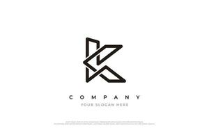 Initial Letter K Logo Design Vector Template