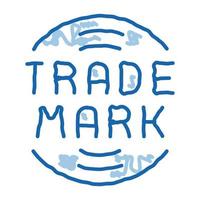 trade mark logo doodle icon hand drawn illustration vector