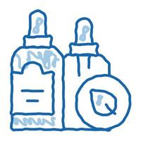 dropper bottles doodle icon hand drawn illustration vector