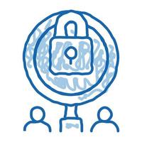 closure of knowledge for research doodle icon hand drawn illustration vector