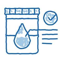 prueba de orina regular in vitro doodle icono dibujado a mano ilustración vector