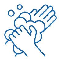 soap foam for washing hands doodle icon hand drawn illustration vector