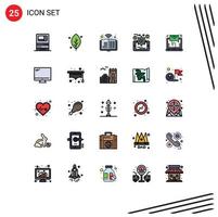 25 Creative Icons Modern Signs and Symbols of letter online evaluation spring data management signal Editable Vector Design Elements