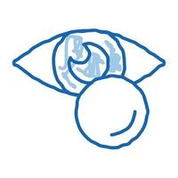 ojo fluido doodle icono dibujado a mano ilustración vector