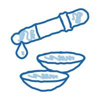 lens dropper liquid doodle icon hand drawn illustration vector