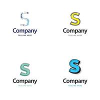 Letter S Big Logo Pack Design Creative Modern logos design for your business vector