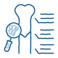 study bone joint doodle icon hand drawn illustration vector