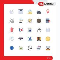 Universal Icon Symbols Group of 25 Modern Flat Colors of placeholder army business footprint bear Editable Vector Design Elements