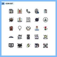 Set of 25 Modern UI Icons Symbols Signs for mouse gadget partnership devices telephone Editable Vector Design Elements