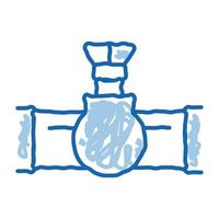 dispositivo de gas doodle icono dibujado a mano ilustración vector