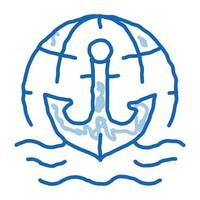 hydrology science doodle icon hand drawn illustration vector