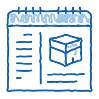 calendario tiempo visitando kaaba doodle icono dibujado a mano ilustración vector