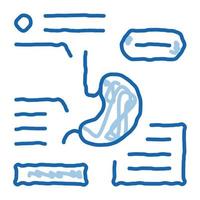 stomach analysis doodle icon hand drawn illustration vector