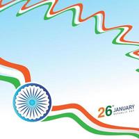 feliz día de la república india 26 de enero día de la independencia publicación de instagram banner plantilla de redes sociales vector