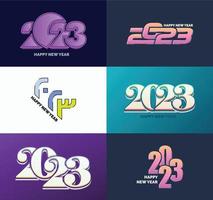 Big Set of 2023 Happy New Year logo text design 2023 number design template vector