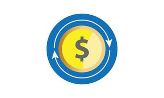 dollar icon on white background vector