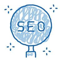 learning search engine optimization doodle icon hand drawn illustration vector