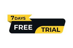 7 days free trial access vector illustration