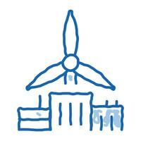 wind energy residential technology icon vector outline illustration