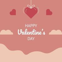 happy valentines day poster card vector